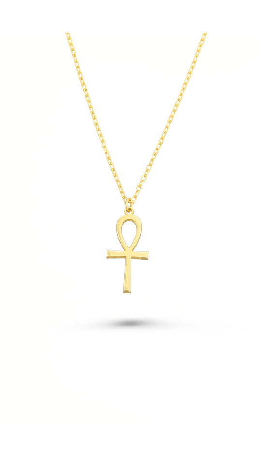 925 Silver Ankh Pendant Necklace