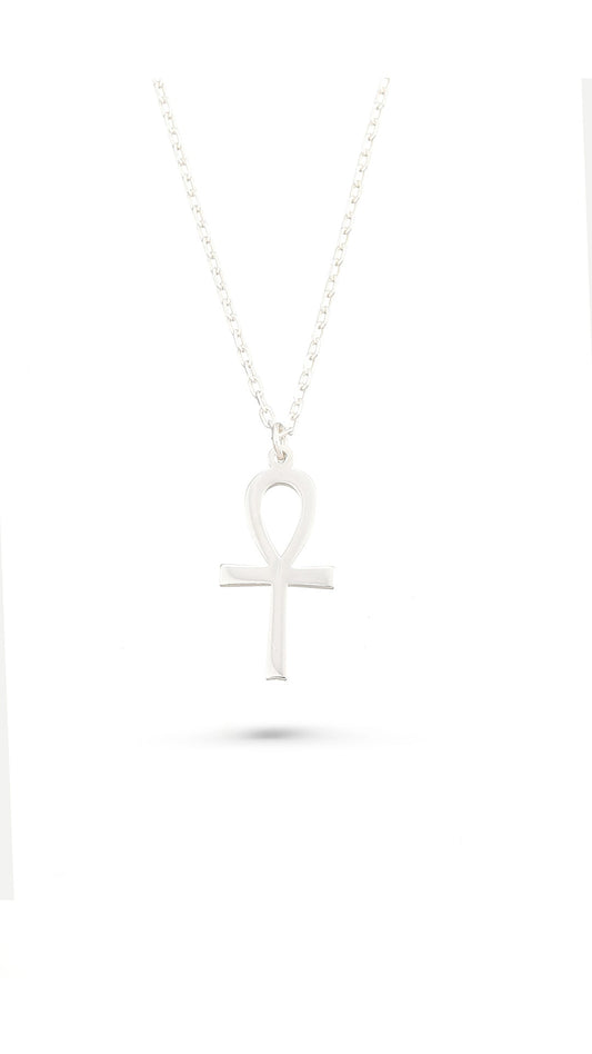 925 Silver Ankh Pendant Necklace