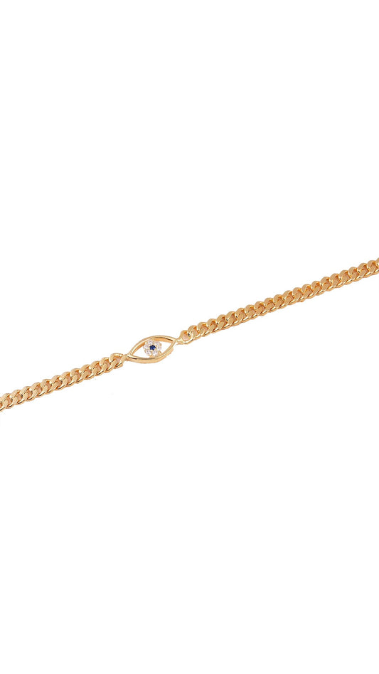 Sterling Silver Bracelet with Evil Eye Charm