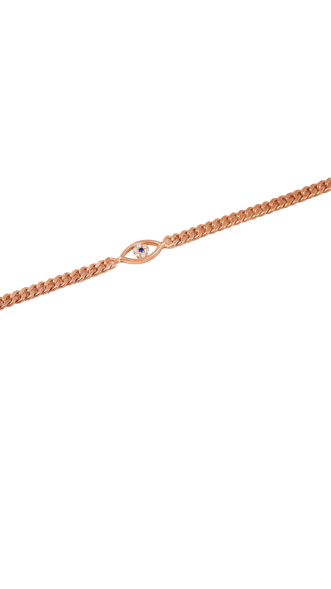 Sterling Silver Bracelet with Evil Eye Charm